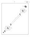 Diagram for 2020 Ram 3500 Universal Joint - 68451034AA