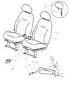 Diagram for 2004 Chrysler PT Cruiser Seat Cover - XM601DVAA