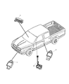 Diagram for Dodge Dakota Air Bag Control Module - 4896176AE