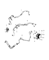 Diagram for Ram Transmission Oil Cooler Hose - 52014804AG