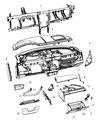 Diagram for Dodge Avenger Steering Column Cover - 1EJ26XT1AB