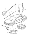 Diagram for Chrysler 300M Antenna - 5066205AB