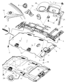 Diagram for 2003 Dodge Caravan Dome Light - 5016287AB