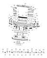 Diagram for Ram 1500 Grille - 68414138AA