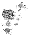 Diagram for 2004 Jeep Grand Cherokee Alternator Bracket - 4854026