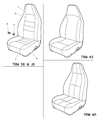 Diagram for 1999 Jeep Wrangler Seat Cushion - PY581AZ