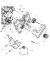 Diagram for Chrysler Town & Country Water Pump Gasket - 4792982AA