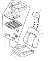 Diagram for 2003 Jeep Liberty Seat Cushion - 5093975AA