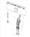 Diagram for Jeep Wrangler Camshaft Thrust Plate - 53010401
