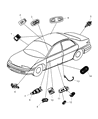 Diagram for Chrysler 300M Mirror Switch - TA55VK9AA