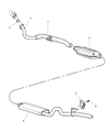 Diagram for 1998 Jeep Grand Cherokee Exhaust Pipe - 52101299AB