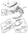 Diagram for 2001 Chrysler Sebring Dash Panels - 4814747AB