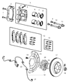 Diagram for 2005 Jeep Grand Cherokee Brake Pad - 5080868AA