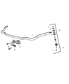 Diagram for Ram 1500 Sway Bar Bracket - 5154720AA