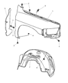 Diagram for 2002 Dodge Ram 1500 Wheelhouse - 55275834AC