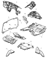 Diagram for 2010 Jeep Liberty Exhaust Heat Shield - 55373021AC