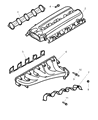 Diagram for Dodge Ram 3500 Exhaust Manifold Gasket - 5037195AC