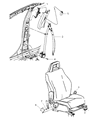 Diagram for 2009 Jeep Patriot Seat Belt - 1BS031DVAC