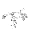 Diagram for Jeep Wrangler Fuel Rail - 53013017AB