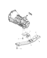 Diagram for 2002 Jeep Liberty Transmission Mount - 52058539AB