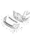 Diagram for 2011 Jeep Grand Cherokee Bumper - 68078309AB