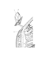 Diagram for 2007 Jeep Grand Cherokee Car Mirror - 55156453AD