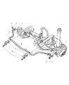 Diagram for 2006 Dodge Sprinter 3500 Sway Bar Link - 5104059AA