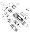 Diagram for Chrysler Aspen Cup Holder - 68019538AA