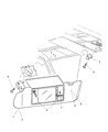 Diagram for 2001 Jeep Grand Cherokee Sun Visor - 5HB95TL2AB