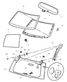 Diagram for 2001 Jeep Grand Cherokee Windshield - 5017527AA