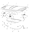 Diagram for Dodge Hood Hinge - 68066454AG