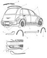 Diagram for Chrysler PT Cruiser Spoiler - 82205686