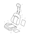 Diagram for 2003 Jeep Liberty Seat Cushion - 5093976AA