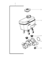 Diagram for Jeep Wrangler Brake Master Cylinder - 68003617AA