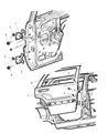 Diagram for 2005 Jeep Grand Cherokee Door Hinge - 55394220AA