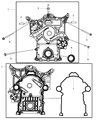 Diagram for Dodge Timing Cover - 53022096AF