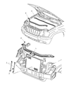 Diagram for 2000 Jeep Grand Cherokee Radiator Support - 55136273
