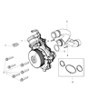 Diagram for Mopar Water Pump Gasket - 68147596AA