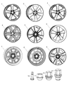 Diagram for Mopar Lug Nuts - 6509423AA