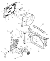 Diagram for 1999 Dodge Durango Fan Shroud - 52028614AC