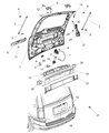 Diagram for Chrysler Town & Country Door Hinge - 5020858AC