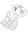 Diagram for Dodge Ram 2500 Seat Cushion - 1FF021J3AA