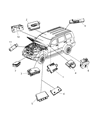 Diagram for 2007 Jeep Wrangler Transmitter - 5026071AL