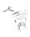 Diagram for 2015 Chrysler 200 Fender - 68143657AA