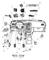 Diagram for 2005 Chrysler Town & Country Dimmer Switch - 4685711AA