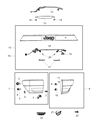 Diagram for 2012 Jeep Grand Cherokee Tailgate Handle - 68083083AA