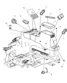 Diagram for 2006 Dodge Durango Center Console Base - ZM471D5AA