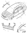 Diagram for 2007 Chrysler Sebring Door Moldings - 4389932AA