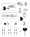 Diagram for 2000 Jeep Cherokee Car Key - 5013809AA