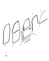 Diagram for Ram Door Moldings - 68290781AB